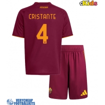 AS Roma Bryan Cristante #4 Replica Home Minikit 2025-26 Short Sleeve (+ pants)